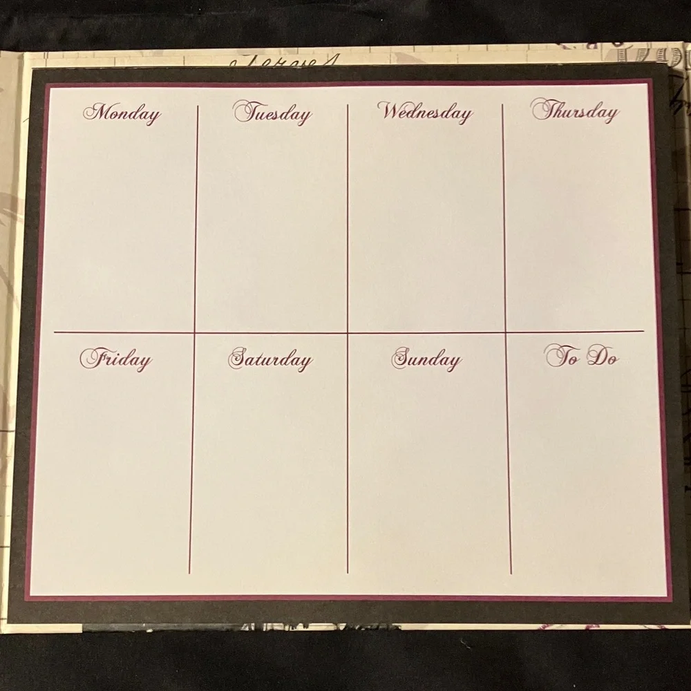 Paris Themed Magnetic Weekly To-Do Pad & Page Tabs (2010)